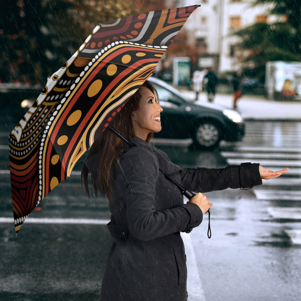 Personalised Aboriginal 50th Birthday Umbrella Indigenous Dot Painting Native Australian Celebration