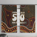 Personalised Aboriginal 50th Birthday Window Curtain Indigenous Dot Painting Native Australian Celebration