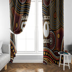 Personalised Aboriginal 50th Birthday Window Curtain Indigenous Dot Painting Native Australian Celebration