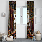 Personalised Aboriginal 50th Birthday Window Curtain Indigenous Dot Painting Native Australian Celebration