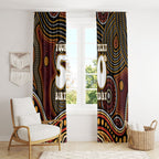 Personalised Aboriginal 50th Birthday Window Curtain Indigenous Dot Painting Native Australian Celebration