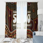 Personalised Aboriginal 50th Birthday Window Curtain Indigenous Dot Painting Native Australian Celebration