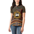 Personalised Aboriginal 50th Birthday Women Polo Shirt Indigenous Dot Painting Native Australian Celebration