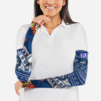 Personalized Geelong Cats Football Christmas Arm Sleeves Australian Football Mascot - Ugly Xmas Pattern Festive