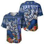 Personalized Geelong Cats Football Christmas Baseball Jersey Australian Football Mascot - Ugly Xmas Pattern Festive