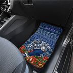 Personalized Geelong Cats Football Christmas Car Mats Australian Football Mascot - Ugly Xmas Pattern Festive