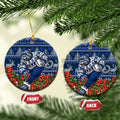 Geelong Cats Football Christmas Ceramic Ornament Australian Football Mascot - Ugly Xmas Pattern Festive
