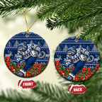 Geelong Cats Football Christmas Ceramic Ornament Australian Football Mascot - Ugly Xmas Pattern Festive