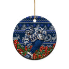 Geelong Cats Football Christmas Ceramic Ornament Australian Football Mascot - Ugly Xmas Pattern Festive
