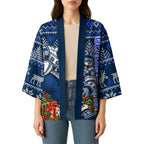 Personalized Geelong Cats Football Christmas Kimono Australian Football Mascot - Ugly Xmas Pattern Festive