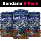 Personalized Geelong Cats Football Christmas Neck Gaiter Australian Football Mascot - Ugly Xmas Pattern Festive