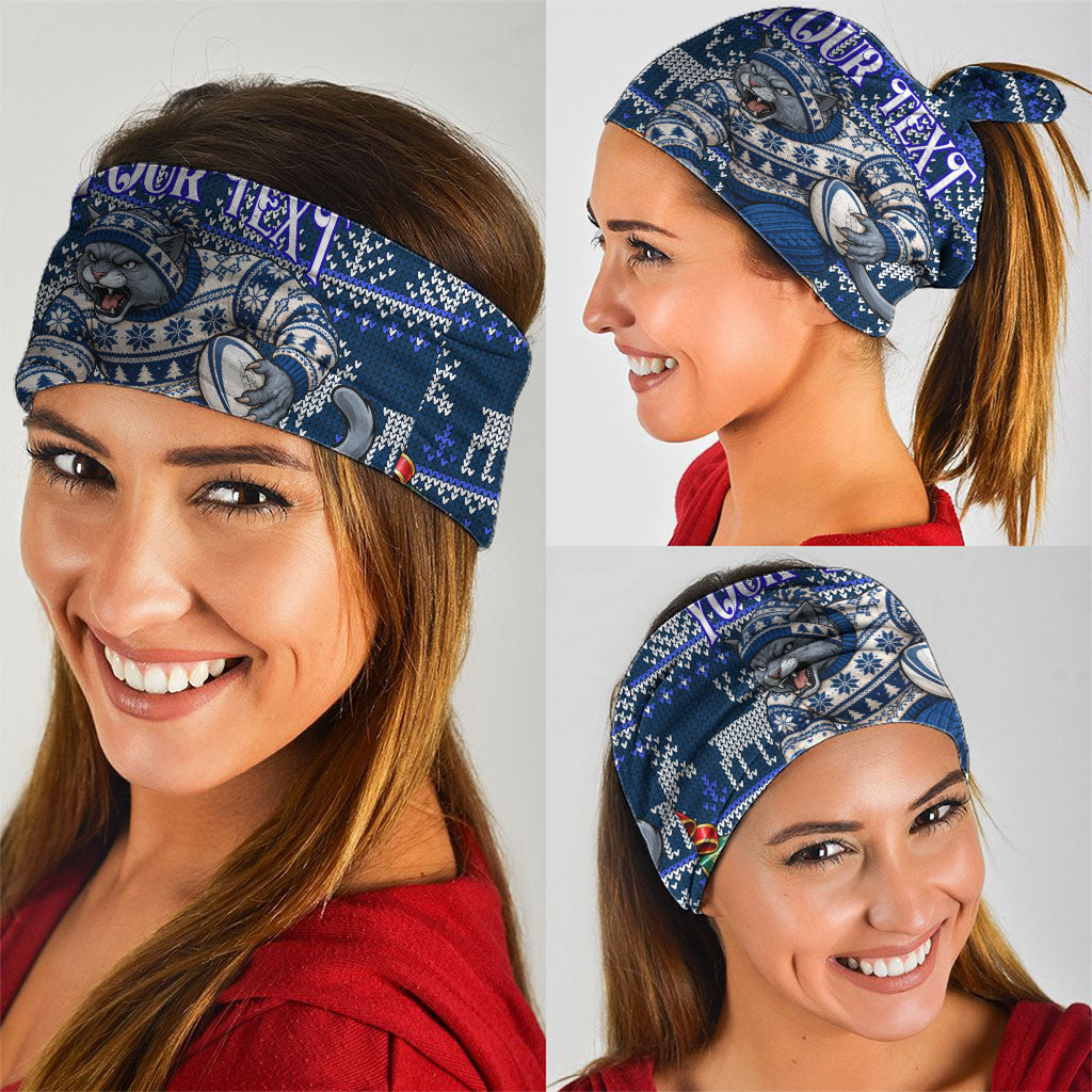 Personalized Geelong Cats Football Christmas Neck Gaiter Australian Football Mascot - Ugly Xmas Pattern Festive
