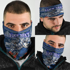 Personalized Geelong Cats Football Christmas Neck Gaiter Australian Football Mascot - Ugly Xmas Pattern Festive