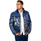 Personalized Geelong Cats Football Christmas Padded Jacket Australian Football Mascot - Ugly Xmas Pattern Festive