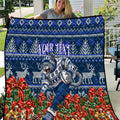 Personalized Geelong Cats Football Christmas Quilt Australian Football Mascot - Ugly Xmas Pattern Festive