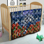 Personalized Geelong Cats Football Christmas Quilt Australian Football Mascot - Ugly Xmas Pattern Festive