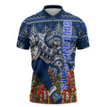Personalized Geelong Cats Football Christmas Zipper Polo Shirt Australian Football Mascot - Ugly Xmas Pattern Festive