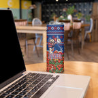 Personalized Western Bulldogs Football Christmas Skinny Tumbler Australian Football Mascot - Ugly Xmas Pattern Festive