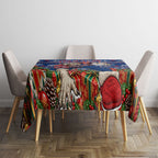 Personalized Western Bulldogs Football Christmas Tablecloth Australian Football Mascot - Ugly Xmas Pattern Festive