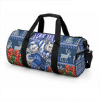 Personalized North Melbourne Football Christmas Duffle Bag Australian Football Mascot - Ugly Xmas Pattern Festive