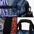 Personalized North Melbourne Football Christmas Duffle Bag Australian Football Mascot - Ugly Xmas Pattern Festive