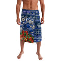 Personalized North Melbourne Football Christmas Lavalava Australian Football Mascot - Ugly Xmas Pattern Festive