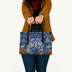 Personalized North Melbourne Football Christmas Leather Bag Australian Football Mascot - Ugly Xmas Pattern Festive