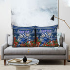 Personalized North Melbourne Football Christmas Pillow Cover Australian Football Mascot - Ugly Xmas Pattern Festive