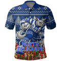 Personalized North Melbourne Football Christmas Polo Shirt Australian Football Mascot - Ugly Xmas Pattern Festive