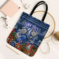 Personalized North Melbourne Football Christmas Tote Bag Australian Football Mascot - Ugly Xmas Pattern Festive