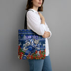 Personalized North Melbourne Football Christmas Tote Bag Australian Football Mascot - Ugly Xmas Pattern Festive