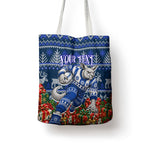 Personalized North Melbourne Football Christmas Tote Bag Australian Football Mascot - Ugly Xmas Pattern Festive