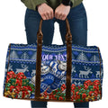 Personalized North Melbourne Football Christmas Travel Bag Australian Football Mascot - Ugly Xmas Pattern Festive