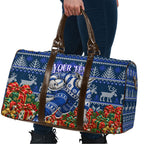 Personalized North Melbourne Football Christmas Travel Bag Australian Football Mascot - Ugly Xmas Pattern Festive