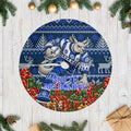 North Melbourne Football Christmas Tree Skirt Australian Football Mascot - Ugly Xmas Pattern Festive