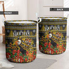 Personalized Richmond Tigers Football Christmas Laundry Basket Australian Football Mascot - Ugly Xmas Pattern Festive