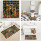 Personalized Richmond Tigers Football Christmas Bathroom Set Australian Football Mascot - Ugly Xmas Pattern Festive
