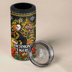 Personalized Richmond Tigers Football Christmas 4 in 1 Can Cooler Tumbler Australian Football Mascot - Ugly Xmas Pattern Festive