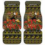 Personalized Richmond Tigers Football Christmas Car Mats Australian Football Mascot - Ugly Xmas Pattern Festive