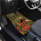 Personalized Richmond Tigers Football Christmas Car Mats Australian Football Mascot - Ugly Xmas Pattern Festive