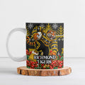 Personalized Richmond Tigers Football Christmas Ceramic Mug Australian Football Mascot - Ugly Xmas Pattern Festive
