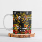 Personalized Richmond Tigers Football Christmas Ceramic Mug Australian Football Mascot - Ugly Xmas Pattern Festive