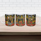 Personalized Richmond Tigers Football Christmas Ceramic Mug Australian Football Mascot - Ugly Xmas Pattern Festive