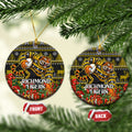 Richmond Tigers Football Christmas Ceramic Ornament Australian Football Mascot - Ugly Xmas Pattern Festive
