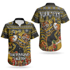 Personalized Richmond Tigers Football Christmas Couples Matching Summer Maxi Dress and Hawaiian Shirt Australian Football Mascot - Ugly Xmas Pattern Festive