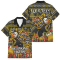 Personalized Richmond Tigers Football Christmas Family Matching Off Shoulder Maxi Dress and Hawaiian Shirt Australian Football Mascot - Ugly Xmas Pattern Festive