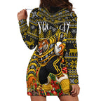 Personalized Richmond Tigers Football Christmas Hoodie Dress Australian Football Mascot - Ugly Xmas Pattern Festive