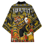 Personalized Richmond Tigers Football Christmas Kimono Australian Football Mascot - Ugly Xmas Pattern Festive