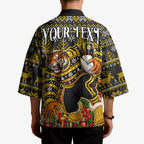 Personalized Richmond Tigers Football Christmas Kimono Australian Football Mascot - Ugly Xmas Pattern Festive