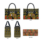 Personalized Richmond Tigers Football Christmas Leather Bag Australian Football Mascot - Ugly Xmas Pattern Festive